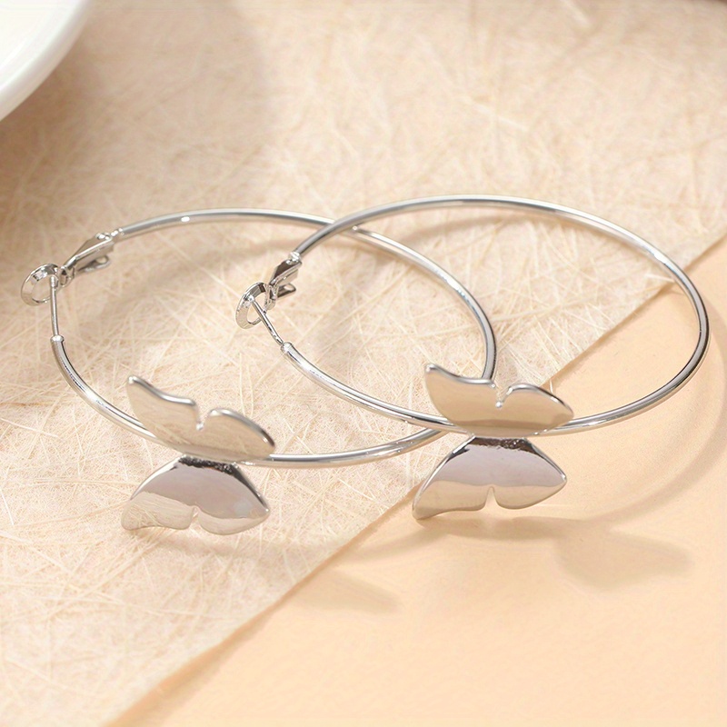 Bohemian Style Butterfly Hoop Earrings Women's Jewelry Gift